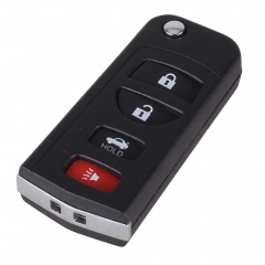 CS027020 Remote Key Shell Case Folding Flip Keyless Fob For INFINITI G35 I35 350Z Nissan Sentra Altima Maxima 4 3+1 Button