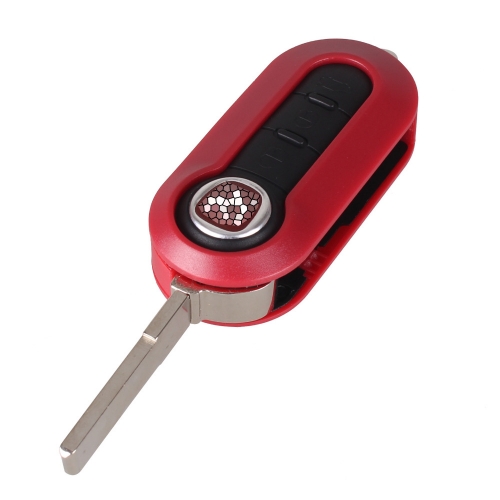 CS017003 High Quality Folding Shell Key Fit For Fiat 500 - Fiat 3 Button Flip Remote Key Blank 4 Color