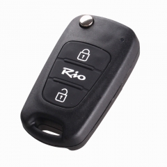 CS051002 Car Style 3 Buttons Car Replacement Flip Folding Key Shell Blank Remote Fob Case For Kia Rio