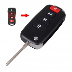 CS027021 Remote Key Shell Case Folding Flip Fob For INFINITI G35 I35 350Z Nissan Sentra Altima Maxima 02-06 4 Button