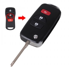 CS027019 Modified 3 Buttons Remote Flip Folding Key Shell for Nissan Infiniti Xt...