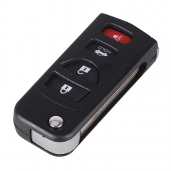 CS027020 Remote Key Shell Case Folding Flip Keyless Fob For INFINITI G35 I35 350Z Nissan Sentra Altima Maxima 4 3+1 Button