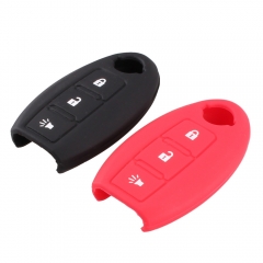 CS027013 Silicone Rubber Car Key Fob Cover Case Shell For Nissan Qashqai Skyline Juke Alissa x-trail Keyless 3 Button Remote Cover