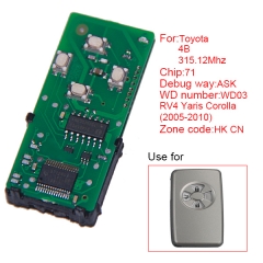 CN007081 Toyota smart card board 4 buttons 315.12MHZ number 271451-0111-HK-CN