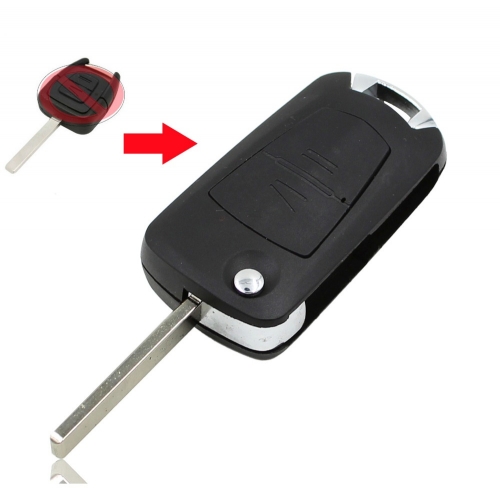 CS028012 New 2 Button Filp Folding Remote Key Case for Opel Corsa Astra Kadett Monza Montana 2 Button 2B Blade HU100A