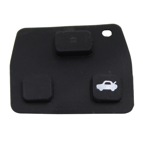 CS007051 3 Buttons Car Remote Entry Key Fob Black Rubber Pad Replacement For Toyota
