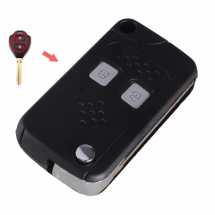 CS007046 2 Button Modified Folding key blank Flip Remote Car Cover Key Fob Case ...