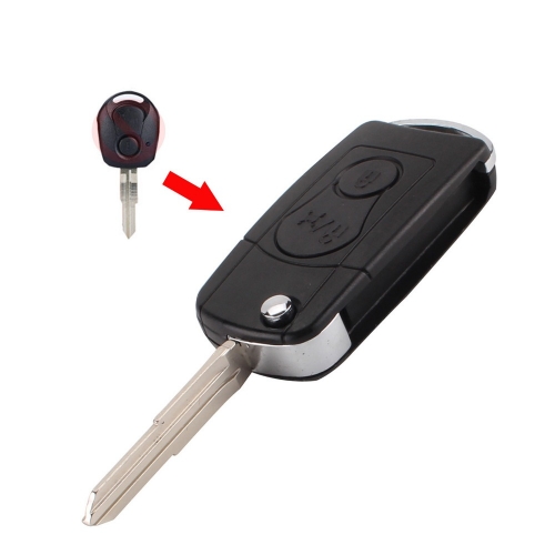 CS096002 For Ssangyong 2 BUTTON Flip Folding Remote Key Case Shell Case For Actyon SUV Kyron