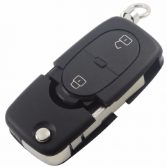 CS008010 2BTN Flip Folding Remote Key Shell Cover fit for Audi A2 A3 A4 A6 A8 TT...