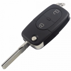 CS008010 2BTN Flip Folding Remote Key Shell Cover fit for Audi A2 A3 A4 A6 A8 TT Uncut Fob Case 2 Buttons No logo