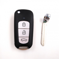 CS051014 3 Button Modified Key Shell Car Remote Control Folding Key Blank Case for KIA CERATO with N0.15 Blade & Logo