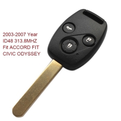 CN003023 2003-2007 Honda Remote Key 3 Button and Chip Separate ID48 313.8MHZ Fit...