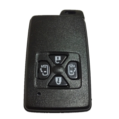 CS007057 Black Replacement Smart Remote Key Case Key Shell Fob 4 Button for Toyota with small key blade