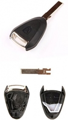 CS005004 2 Buttons Porsche Key Replacement Remote Fob Case Shell Cover with Blank Key for 911 Cayman Boxster GT