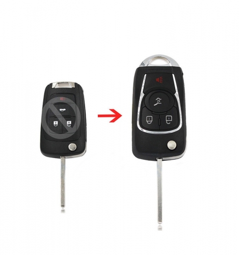 CS013014 Remote key shell Fob For Buick 4 buttons HU100 uncut