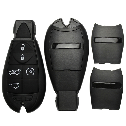 CS015035 5 Button Remote Case Smart Key Shell For Chrysler Dodge Jeep With Uncut Blade