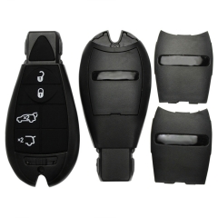 CS015031 4 Button Remote Case Smart Key Shell For Chrysler Dodge Jeep With Uncut Blade