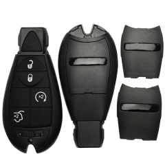 CS015034 4 Button Remote Case Smart Key Shell For Chrysler Dodge Jeep With Uncut...