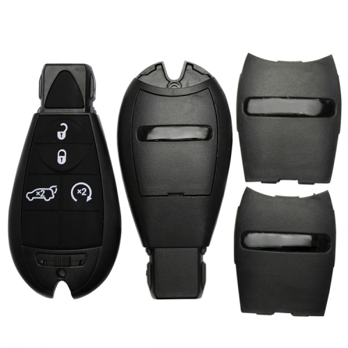 CS015033 4 Button Remote Case Smart Key Shell For Chrysler Dodge Jeep With Uncut Blade