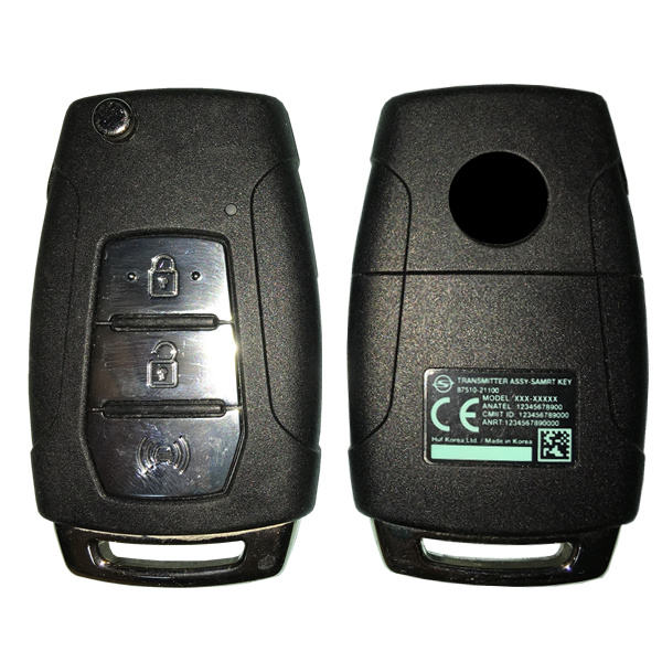 CN096001 ORIGINAL Flip Key for SsangYong 3Buttons Frequency 433 MHz 4D70 87510-21100