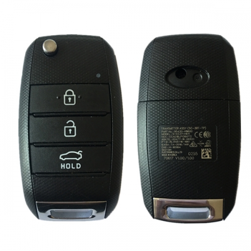 CN051027 Original KIA Rio Genuine Flip Remote Key 2018 3 Buttons 433MHz 4D60 80BIT 95430-H9600