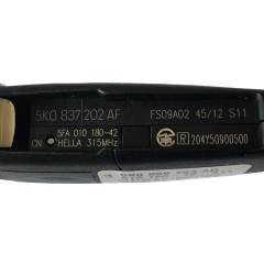 CN001026 VW Remote Key 3 Button 5K0 837 202 AF 315MHZ