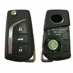 CN007112 ORIGINAL Flip Key for Toyota Aygo Avensis 3Buttons 433MHZ H CHIP Part No 89070 - 05090