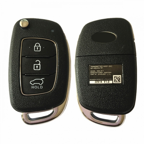 CN020091 2015 -2017 Hyundai Creta ix25 2015 -2017 Remote Flip Key 3B 433MZ 4D60 80BIT RKE-4F17