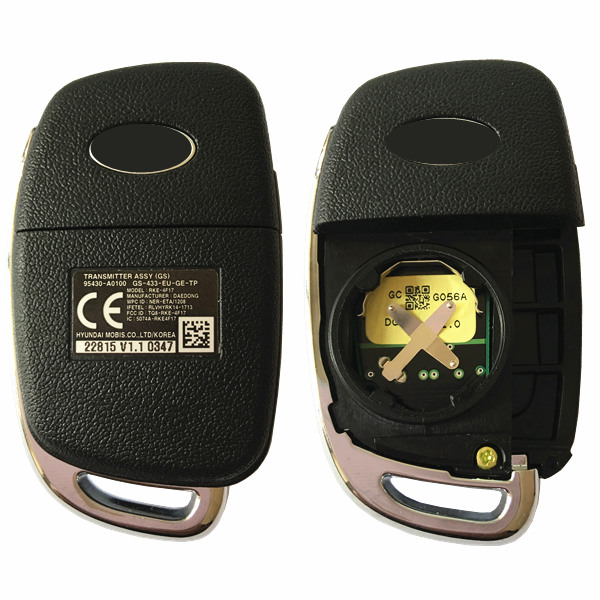 CN020092 20162017 Hyundai I10 Remote Flip Key 3B 433MZ PCF7938 95430A0100