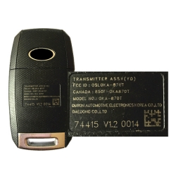 CN051052 2012—2016 Kia Forte Flip Key Keyless Entry Remote 315mhz Fob Osloka-870t Oka-870t