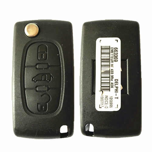 CN009039 Peugeot Remote key 3 buttons CE0523 PCF7941(unlock chip) E33C1002 ASK