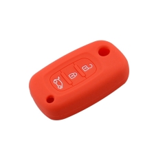 SCC002006 Silicone Car Key Cover for Lada Renault Twingo Clio Master Kango for Benz Smart Remote Flip Key Case Protector 3 Button