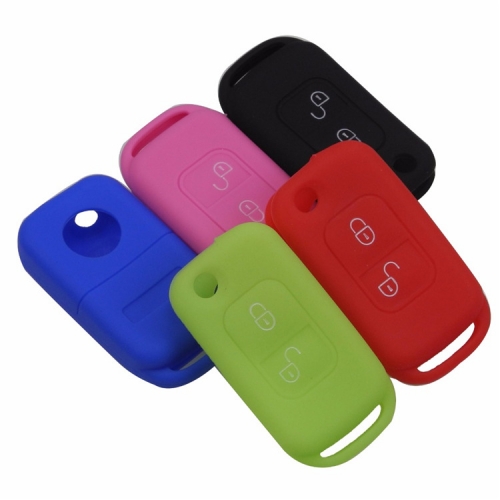 SCC002007 Car Shell Remote Silicone Key Fob Case 2 Buttons For Mercedes Benz SLK E113 A C E S W168 W202 W203