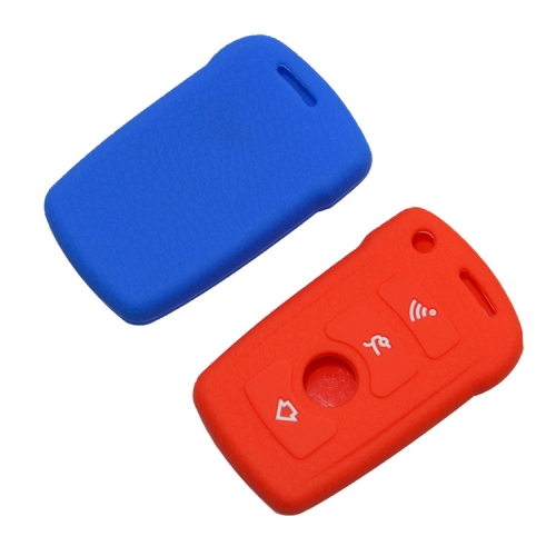 SCC006012 Car Stying Silicon Key Fob Case Cover Set New Skin For BMW 3 5 7 Series 3 Buttons Remote Keyless Entry