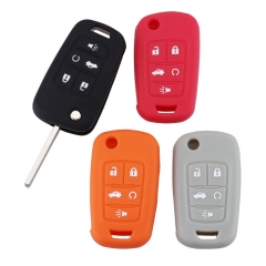 SCC013004 Car Key Silicone Covers Holder for Opel for Chevrolet for BUICK Lacrosse Flip Remote Key Case 5 Buttons