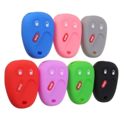 SCC013009 3 Buttons Silicone Car Key Case Cover For Jeep Buick Ranier Chevy Trai...