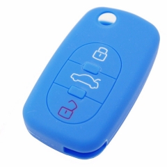 SCC008003 3 Buttons Silicone Car Key Cover For AUDI A2 A3 S3 A4 S4 A6 S6 RS6 A8 TT