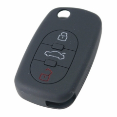 SCC008003 3 Buttons Silicone Car Key Cover For AUDI A2 A3 S3 A4 S4 A6 S6 RS6 A8 TT