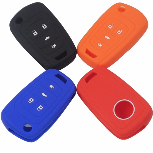 SCC013006 4 Buttons Silicone Remote Car Key Case Cover For Chevrolet Cruze Trax Lova Malibu For Buick For Opel Mokka