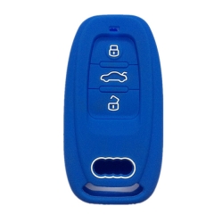 SCC008005 3 Buttons Silica Gel silicone Car Key Cover Case For Audi A4 A5 A6 A7 A8 Q5 ect. Smart Remote Car Key Case