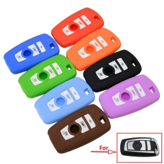 SCC006001 Silicone Car Key Cover Case For BMW 1 2 3 5 7 Series F10 F20 F30 335 328 535 650 Remote Key Shell 3 Buttons Car-Styling