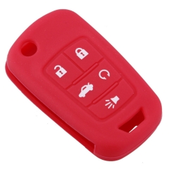 SCC013004 Car Key Silicone Covers Holder for Opel for Chevrolet for BUICK Lacrosse Flip Remote Key Case 5 Buttons