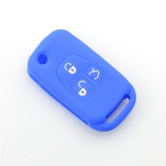 SCC002002 Silicone car key fob case cover Shell For Mercedes Benz ML C CL S SL SEL Flip Folding 3 buttons Remote protector