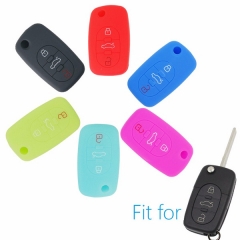 SCC008003 3 Buttons Silicone Car Key Cover For AUDI A2 A3 S3 A4 S4 A6 S6 RS6 A8 ...