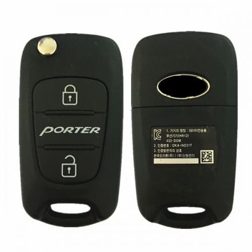 CN020113 For Hyundai Porter Remote Flip Key 2B 433MHZ 433-DOM, OKA-NO31T