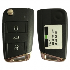 CN001090 ORIGINAL Flip Key for VW 3 Buttons 434MHz MEGAMOS 88 AES MQB Part No 5G...