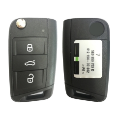 CN001091 3 Buttons 434 MHz MQB Type Flip Remote Key for Skoda Octavia 2012-2018 ...