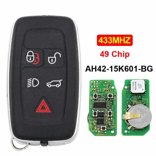 CN004014 5 Button Full Smart Card Remote Car Key Fob 434Mhz 49 Chip for Land Rover for Range Rover Sport Evoque AH42-15K601-BG