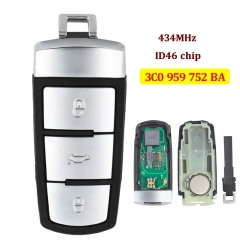 CN001024 3CO 959 752 BG 3 Button Remote Key 434MHz Smart Key Fob for VW Passat CC Magotan with ID46 Chip