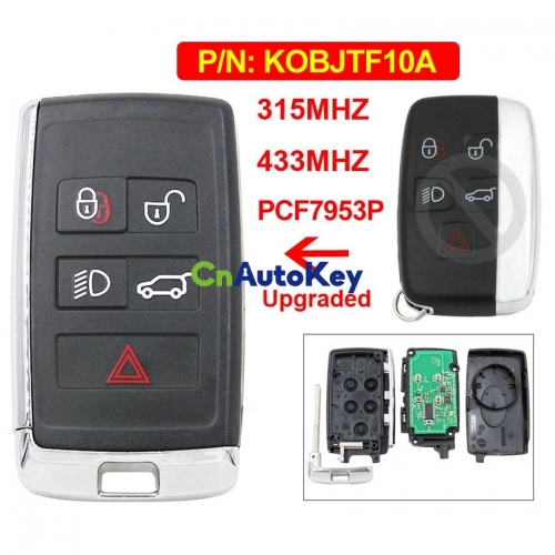 CN004034 5 Button Remote Car Key 315Mhz 433Mhz PCF7953P Chip KOBJTF10A for Land Rover LR2 LR4 Range Rover Evoque Sport